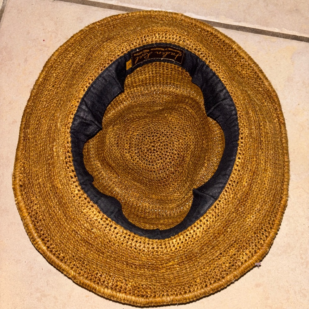 Madagascar made Raffia Woven Hat Gardening Sun Handmade - Picture 6 of 7